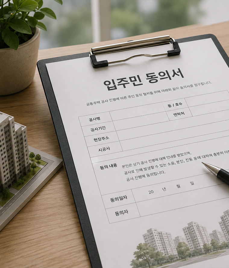 입주민 동의서 서비스